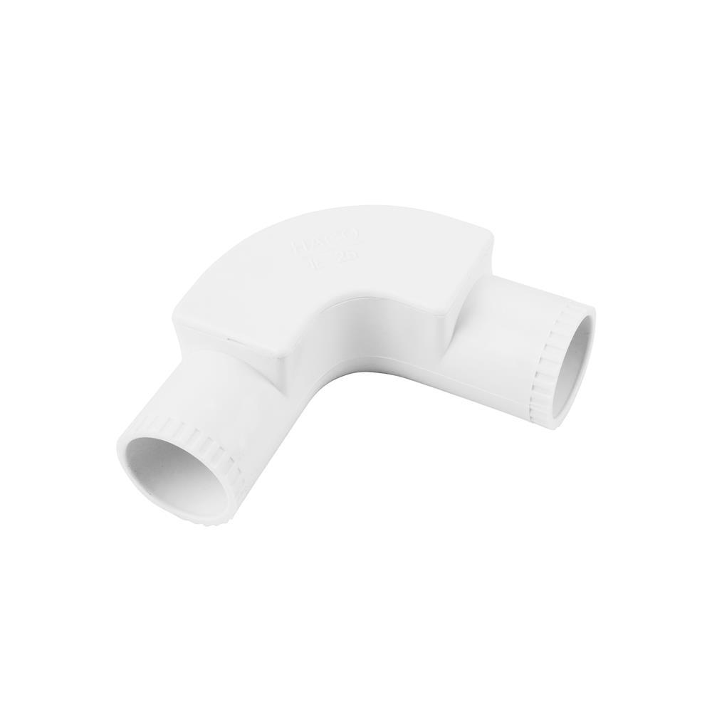 ข้องอ 90 ฝาเปิด PVC HACO 25 มม. สีขาว