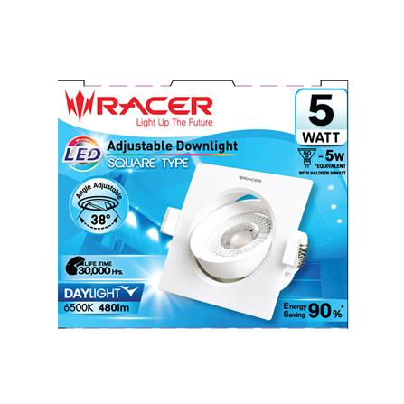 ดาวน์ไลท์ LED RACER ADJUSTABLE SQUARE 4 นิ้ว 5 วัตต์ DAYLIGHT สีขาว_3