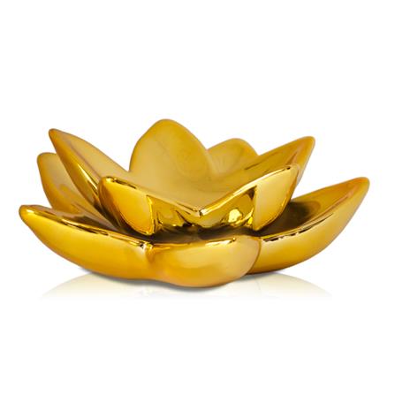 เชิงดอกบัวเซรามิก CLAIRE 5 นิ้ว สีทอง_0