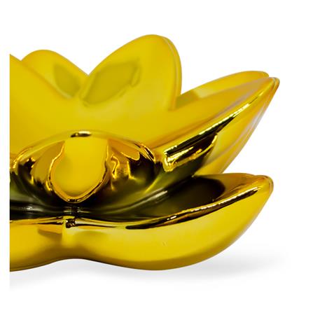 เชิงดอกบัวเซรามิก CLAIRE 5 นิ้ว สีทอง_2