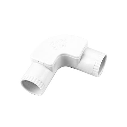 ข้องอ 90 ฝาเปิด PVC HACO 20 มม. สีขาว_1