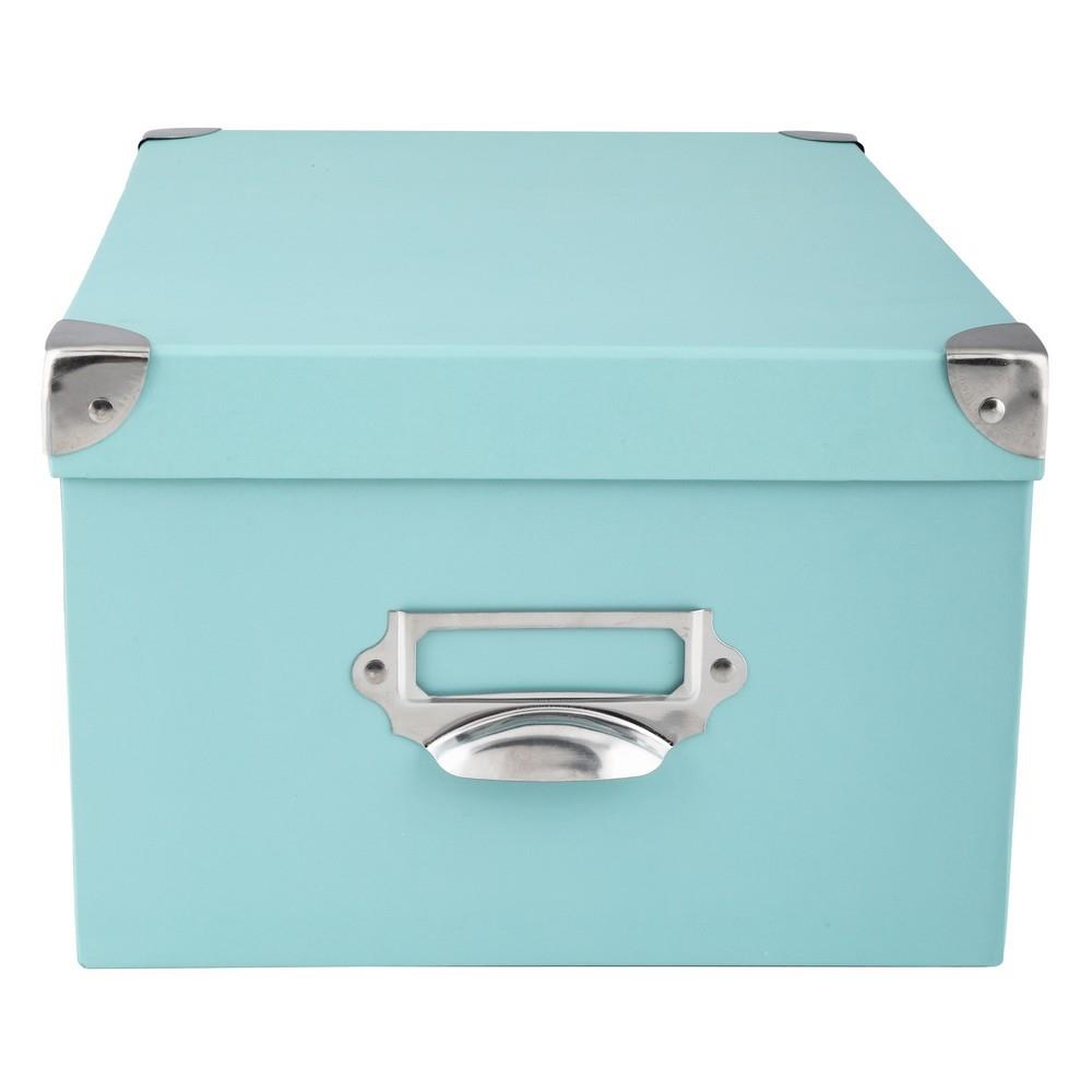 กล่องกระดาษเหลี่ยม STACKO ไซซ์ M 22.7x30.3x15.2 ซม. สีฟ้า