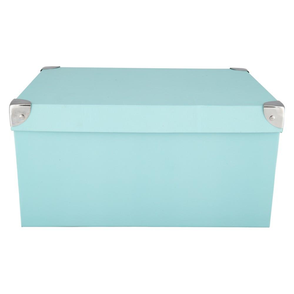 กล่องกระดาษเหลี่ยม STACKO ไซซ์ M 22.7x30.3x15.2 ซม. สีฟ้า