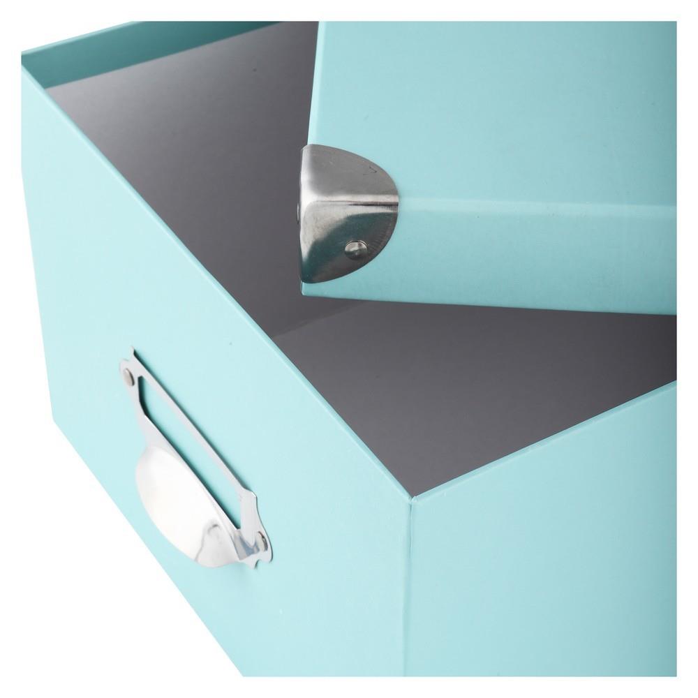 กล่องกระดาษเหลี่ยม STACKO ไซซ์ M 22.7x30.3x15.2 ซม. สีฟ้า