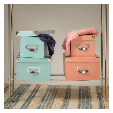 กล่องกระดาษเหลี่ยม STACKO ไซซ์ M 22.7x30.3x15.2 ซม. สีฟ้า_4