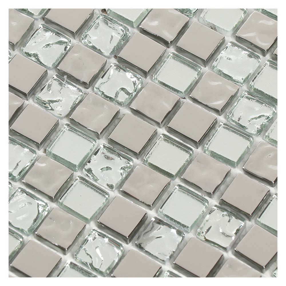 โมเสคแก้ว 30x30 ซม. GLASCERA ซิลเวอร์ กลีม