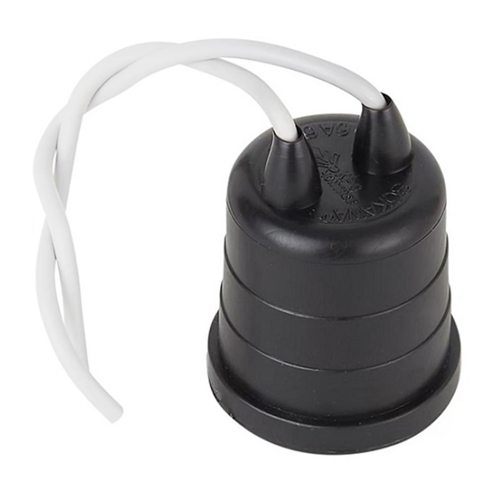 ขั้วหลอดยางกันน้ำ SOKAWA E27 ดำ