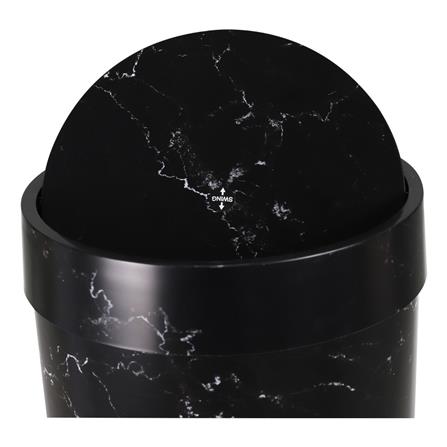 ถังขยะกลมฝาสวิง ACCO MIDNIGHT 15.5 ลิตร หินอ่อนสีดำ_4