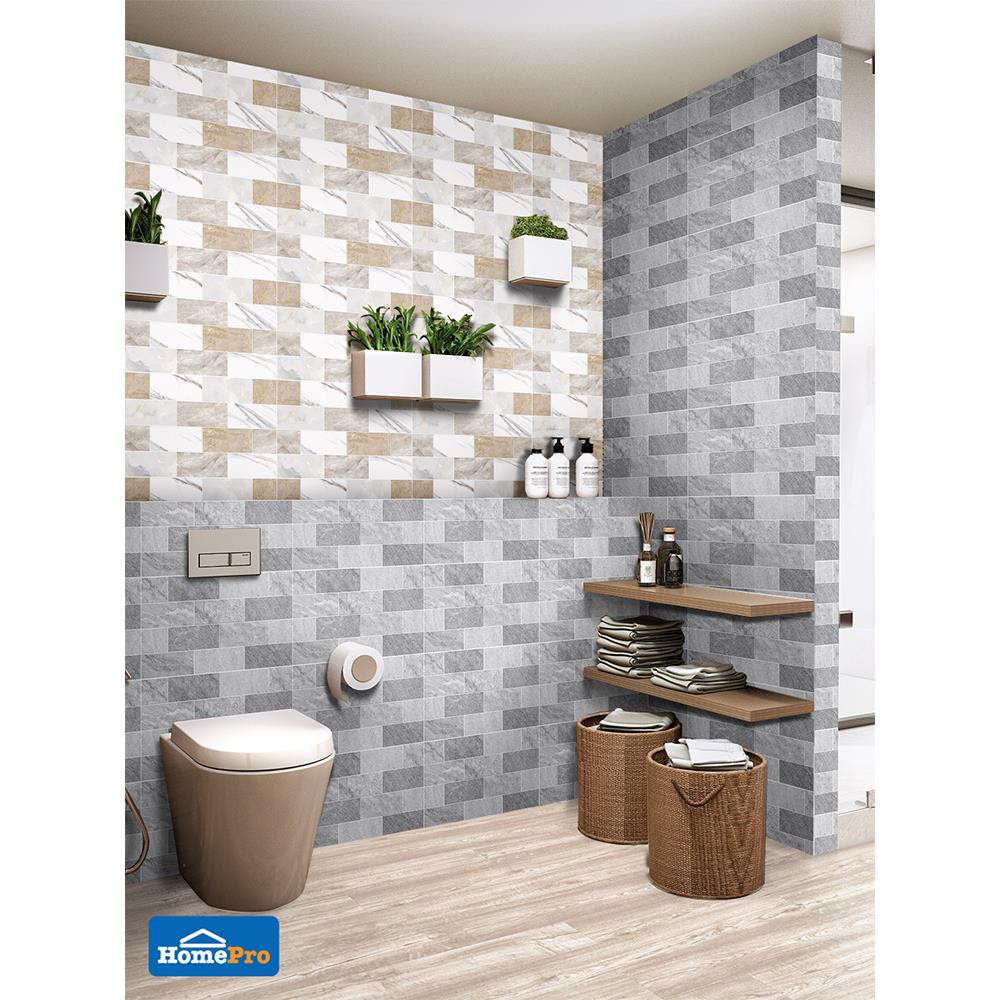 กระเบื้องผนัง 30x60 ซม. อีคอน บริค เทา 1.44M2