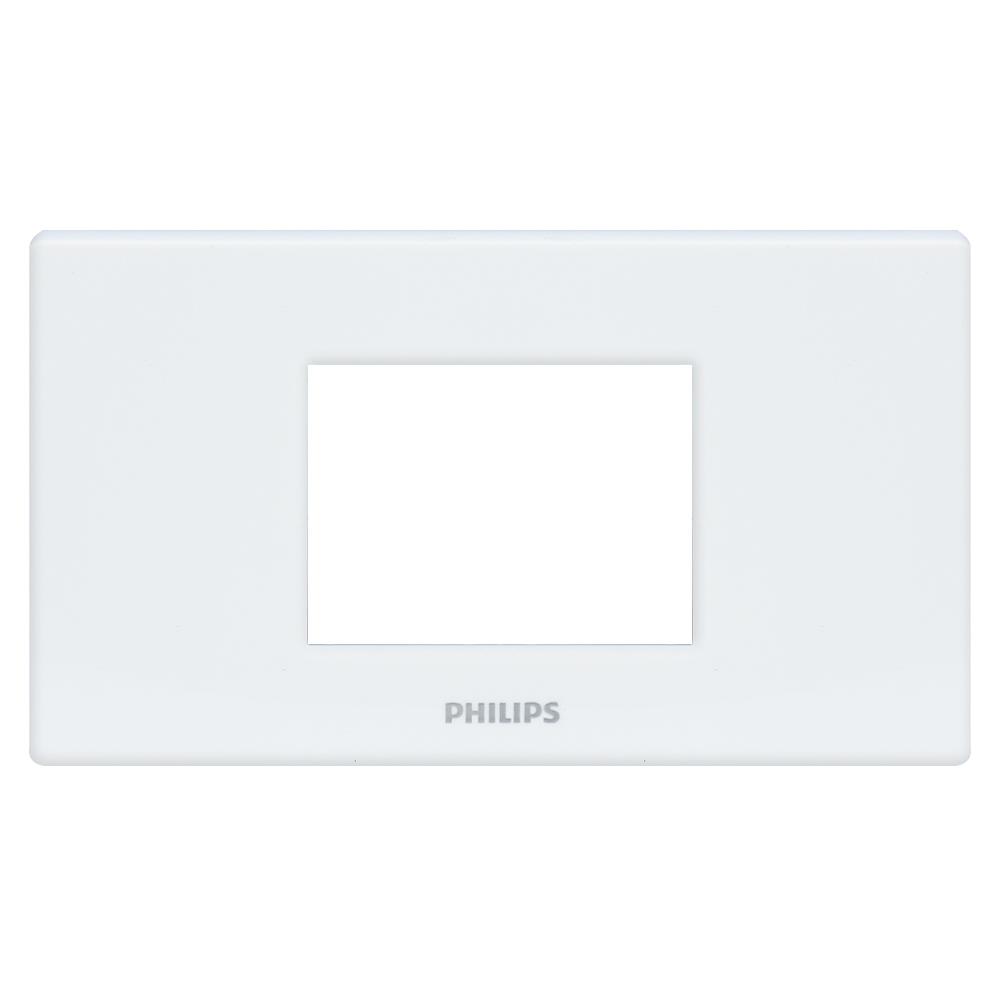 หน้ากาก 2 ช่องกลาง PHILIPS LEAF สีขาว