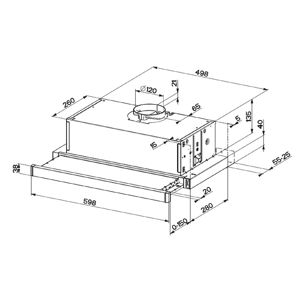 เครื่องดูดควันมาตรฐาน FRANKE FTC632LGR/XS 60 ซม.