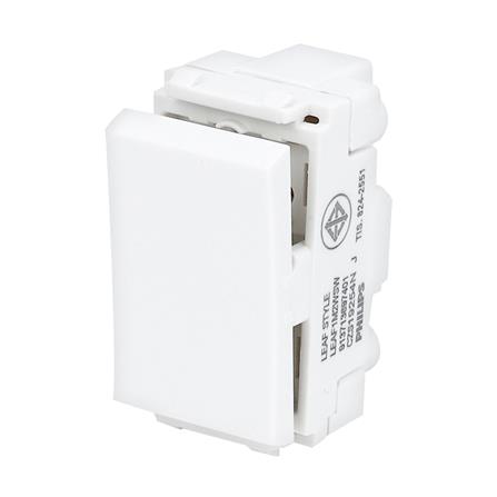 สวิตช์ 2 ทาง PHILIPS LEAF ขนาด 1 ช่อง LEAF ขนาด 1 ช่อง สีขาว_1