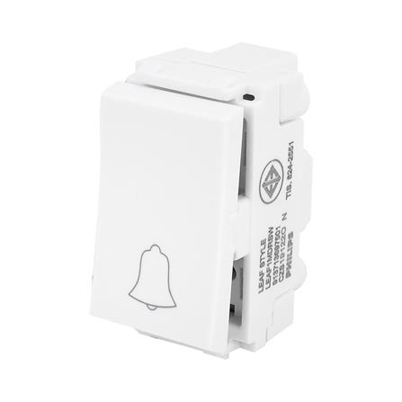 สวิตช์กดกระดิ่ง 1 ช่อง PHILIPS LEAF สีขาว_1