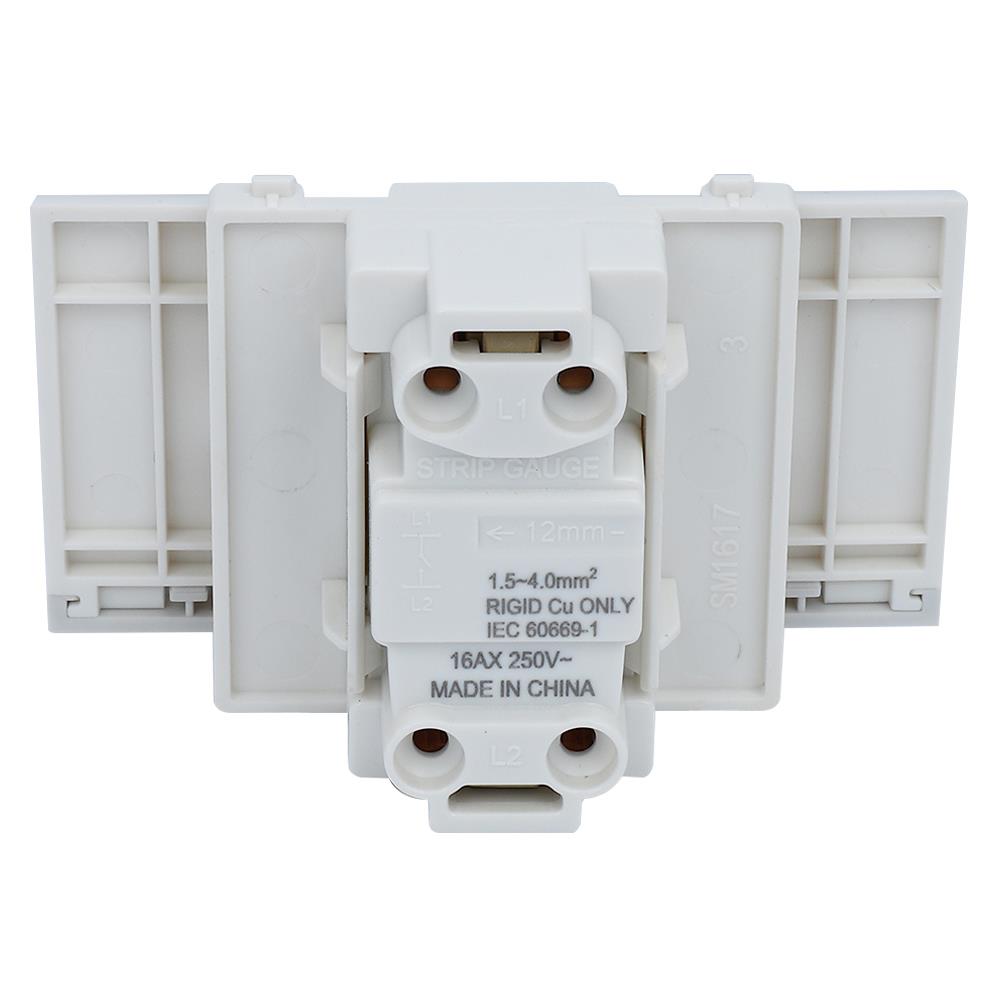 สวิตช์ 1 ทาง PHILIPS LEAF ขนาด 3 ช่อง ขนาด 3 ช่อง สีขาว