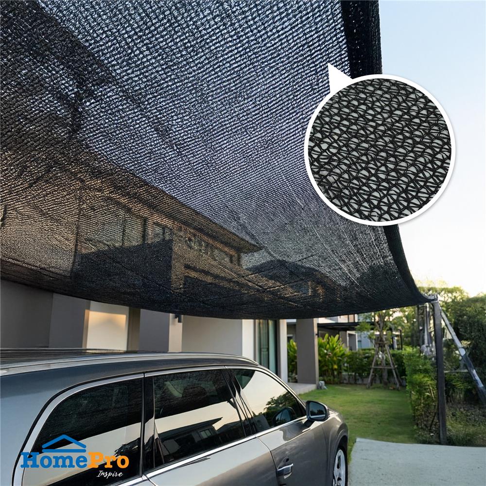 สแลนม้วนกรองแสง 60 เปอร์เซ็นต์ ทอ 3 เข็ม SPRING 2 ม.X100 หลา สีดำ