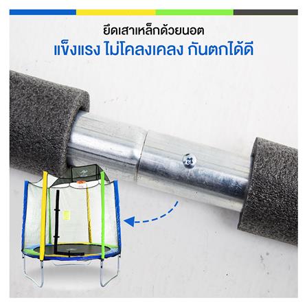 แทรมโพลีน พร้อมรั้วหลากสี SANOOK TRAMPOLINE STANDARD 8 ฟุต_5