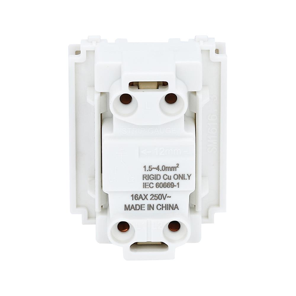 สวิตซ์ 2 ทาง PHILIPS LEAF ขนาด 1.5 ช่อง ขนาด 1.5 ช่อง สีขาว