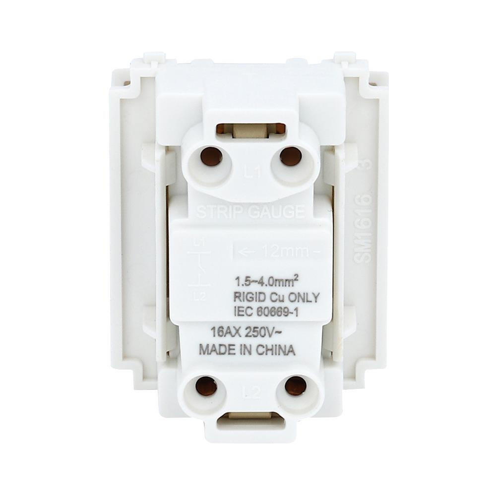 สวิตช์ 1 ทาง PHILIPS LEAF ขนาด 1.5 ช่อง ขนาด 1.5 ช่อง สีขาว