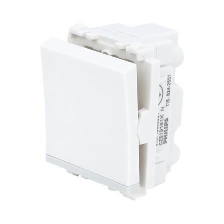 สวิตช์ 1 ทาง PHILIPS LEAF ขนาด 1.5 ช่อง ขนาด 1.5 ช่อง สีขาว_1