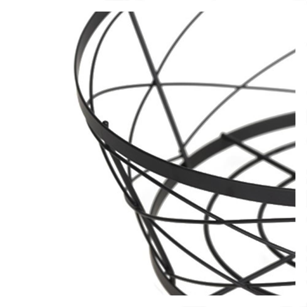 ตะกร้าผลไม้กลม SPIRAL ZL024 25 ซม. สีดำ