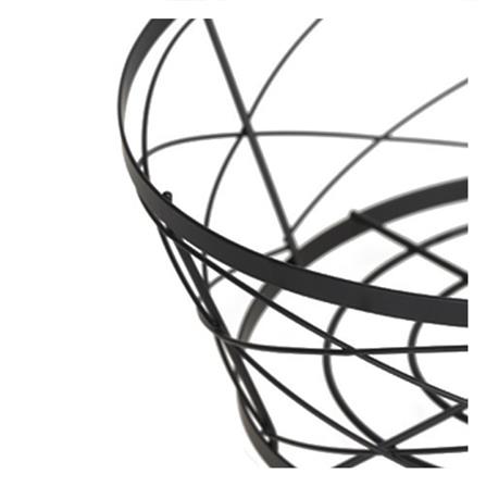 ตะกร้าผลไม้กลม SPIRAL ZL024 25 ซม. สีดำ_3