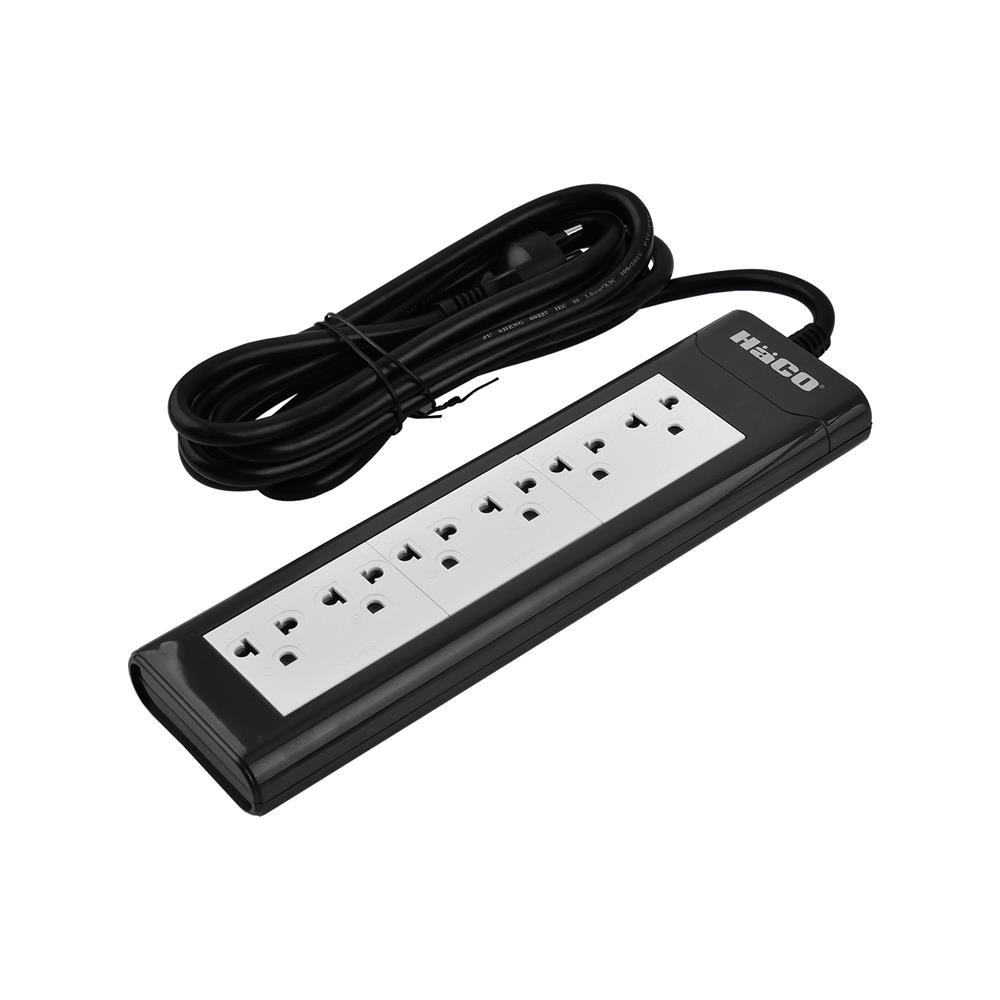 รางปลั๊กไฟ 6 ช่อง HACO EPN-6EB/3 16 แอมป์ 3 ม.