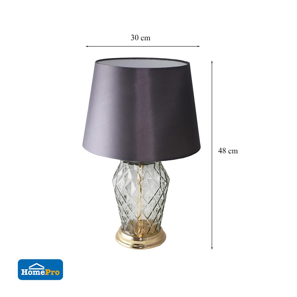 ไฟตั้งโต๊ะ CARINI CONTEMPORARY MT5133C ผ้า สีเทา/ขาว