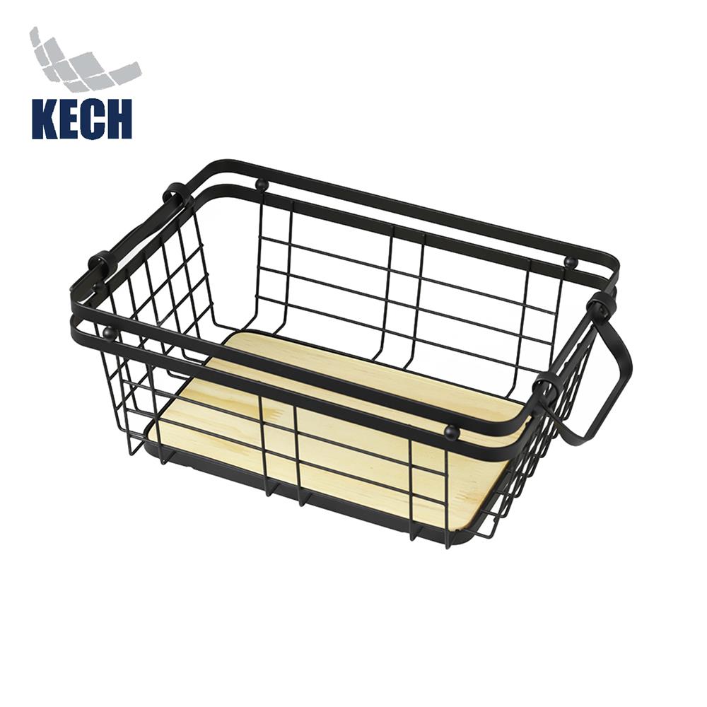 ตะกร้าผลไม้เหลี่ยม 30 ซม. FULL YS-50064WP สีดำ_1