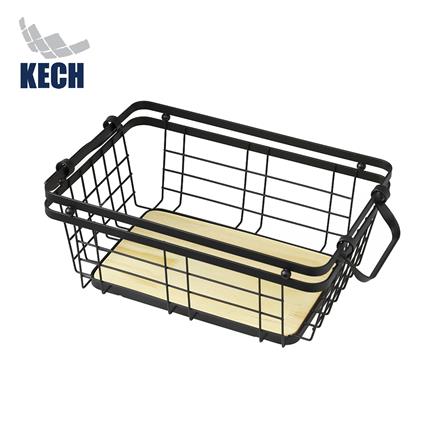 ตะกร้าผลไม้เหลี่ยม 30 ซม. FULL YS-50064WP สีดำ_0