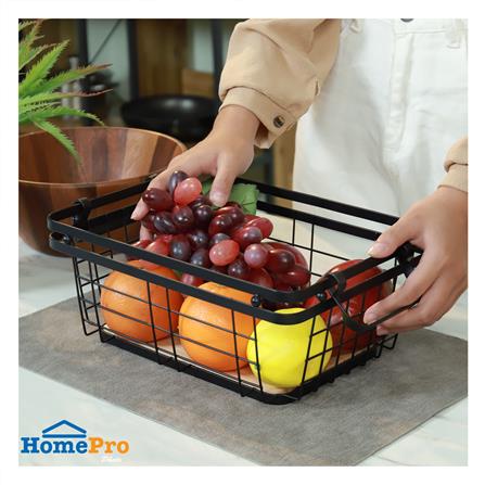 ตะกร้าผลไม้เหลี่ยม 30 ซม. FULL YS-50064WP สีดำ_4