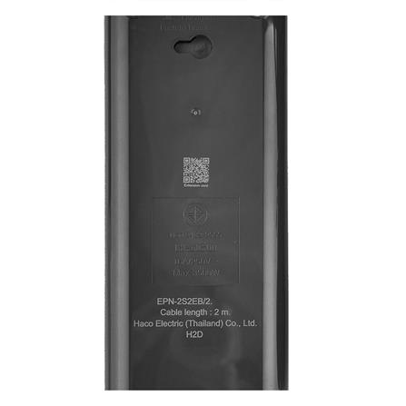 รางปลั๊กไฟ 2 ช่อง 2 สวิตซ์ HACO EPN-2S2EB/2 16 แอมป์ 2 ม._8