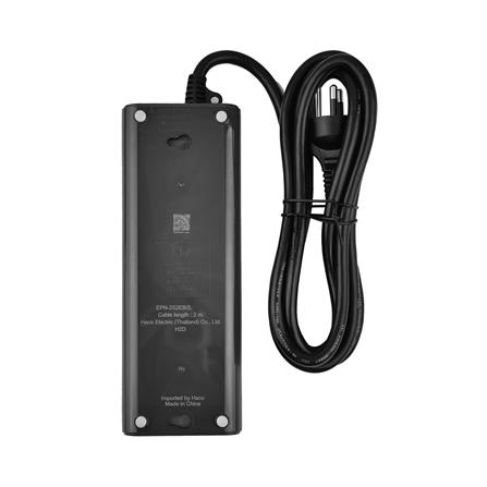 รางปลั๊กไฟ 2 ช่อง 2 สวิตซ์ HACO EPN-2S2EB/2 16 แอมป์ 2 ม._5