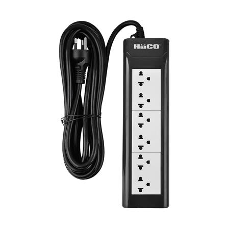 รางปลั๊กไฟ 6 ช่อง HACO EPN-6EB/5 16 แอมป์ 5 ม._2