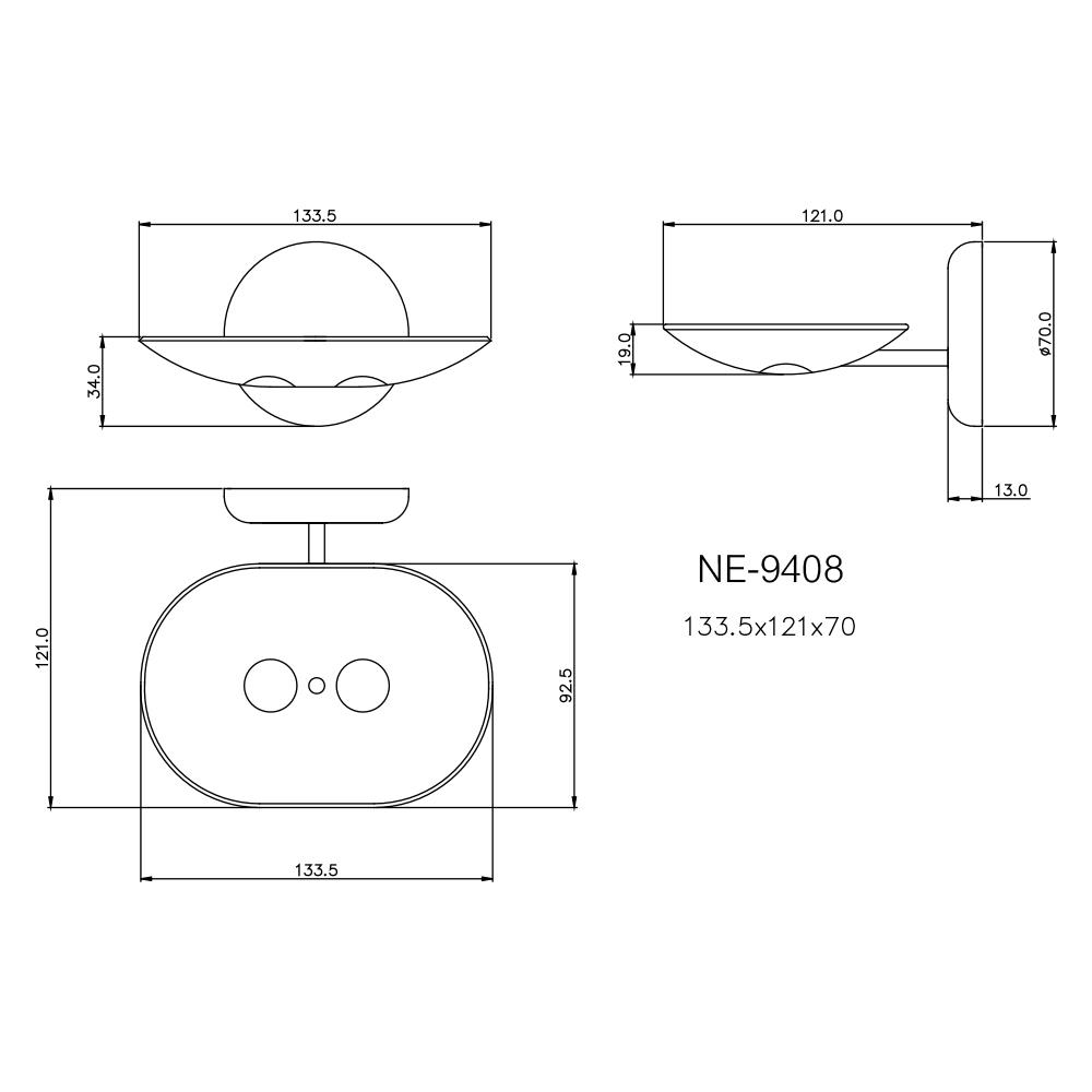 ที่ใส่สบู่ NE-9408 สเตนเลส