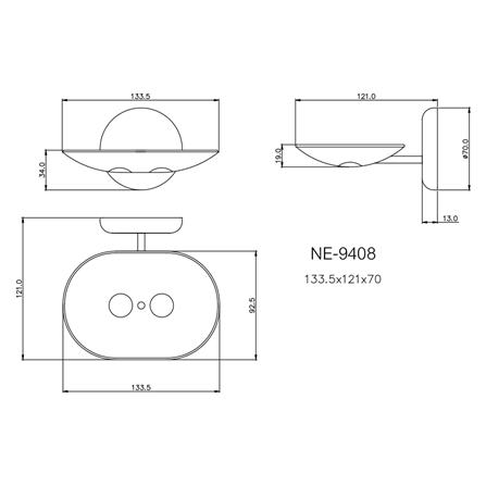 ที่ใส่สบู่ NE-9408 สเตนเลส_1