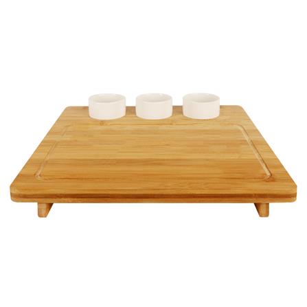 ถาดไม้ไผ่+ที่ใส่เครื่องเคียงเซรามิค 3ช่อง_0