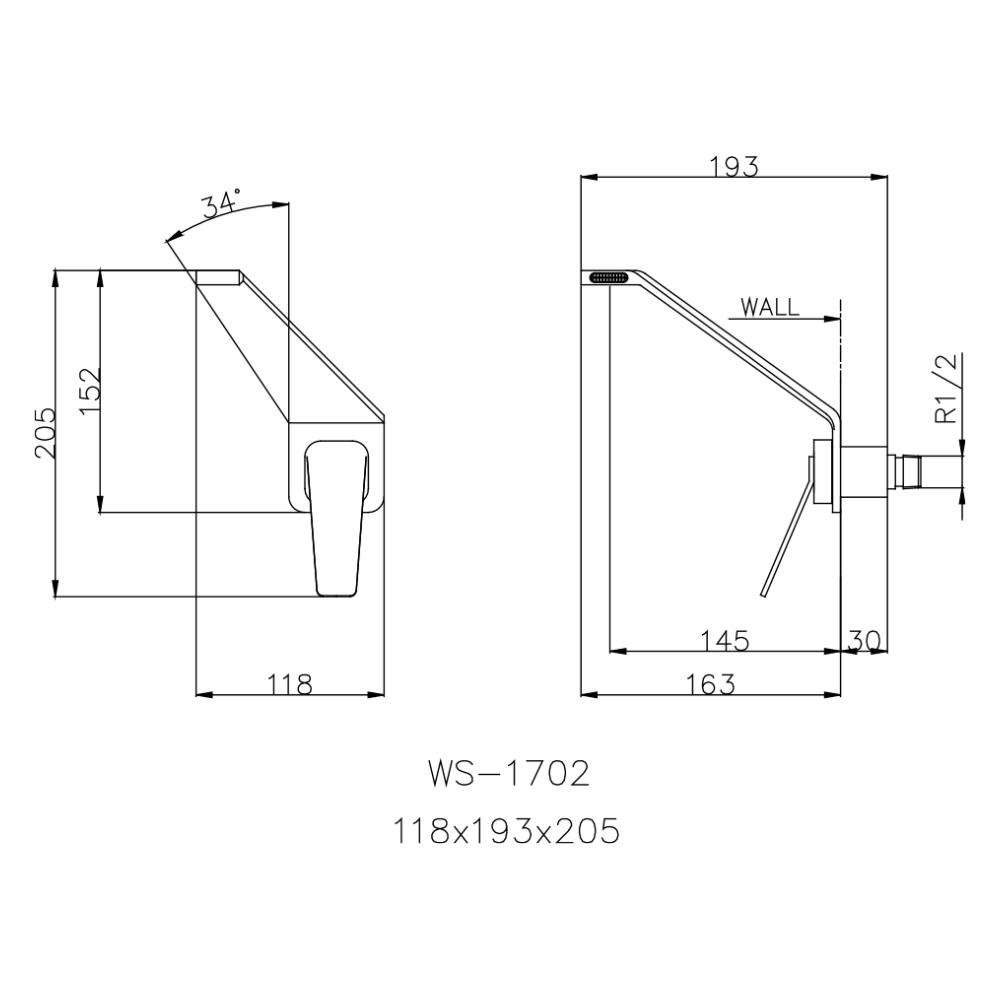 ก๊อกอ่างล้างหน้าเดี่ยว WS WS-1702