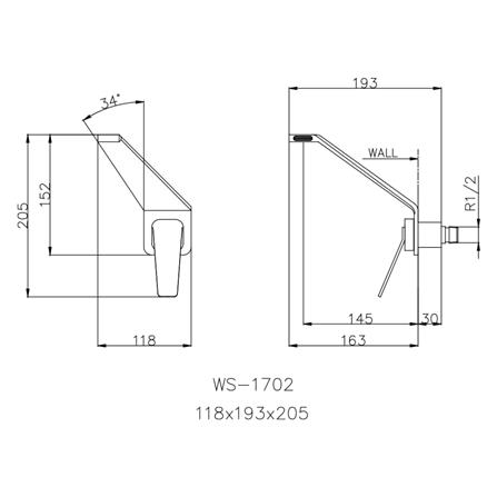 ก๊อกอ่างล้างหน้าเดี่ยว WS WS-1702_1