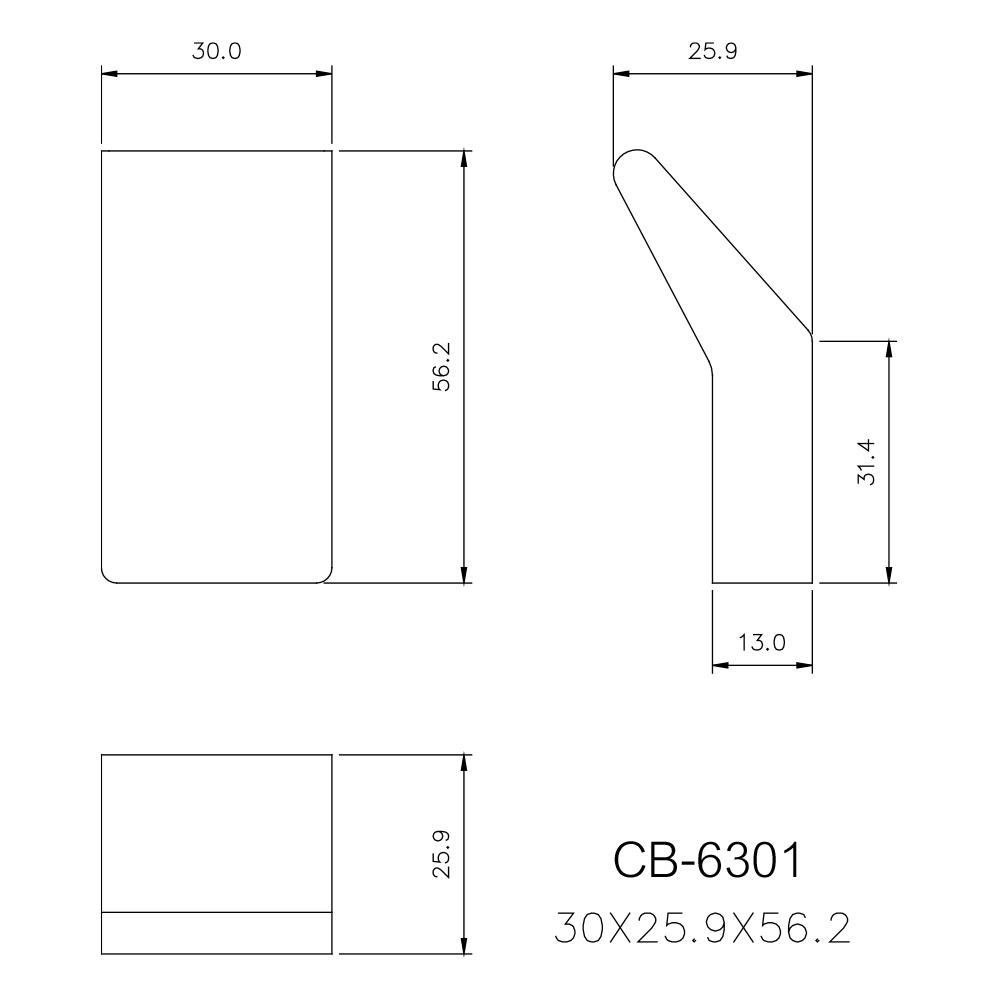 ขอแขวนผ้า CB-6301 สเตนเลส