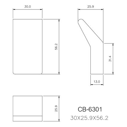 ขอแขวนผ้า CB-6301 สเตนเลส_1