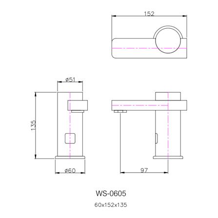 ก๊อกอ่างล้างหน้าเดี่ยว WS WS-0605_1