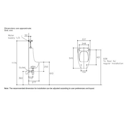 โถปัสสาวะชาย KARAT K-23981X-ET-WK สีขาว_1