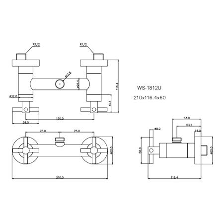 ก๊อกผสมยืนอาบ WATSON WS-1812U_1