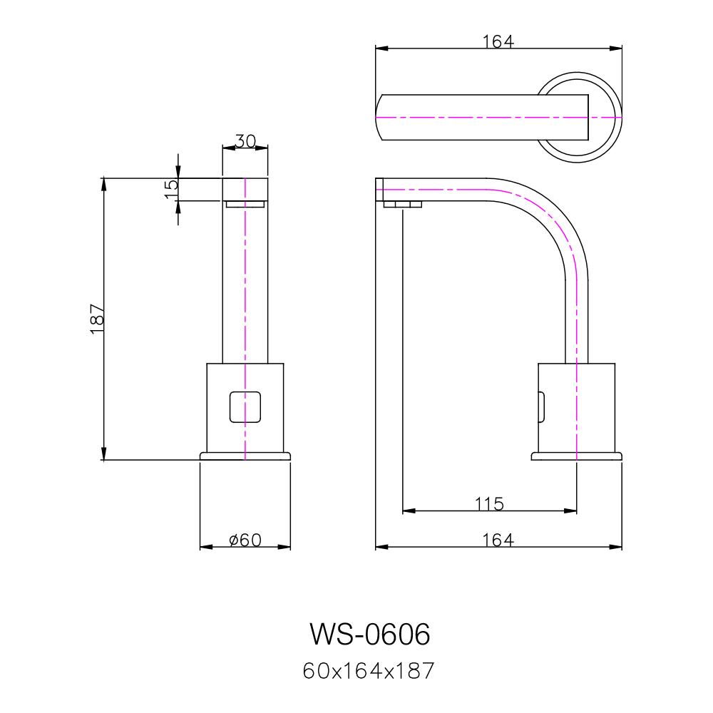 ก๊อกซิงค์อัตโนมัติเดี่ยวเคาเตอร์ WS-0606