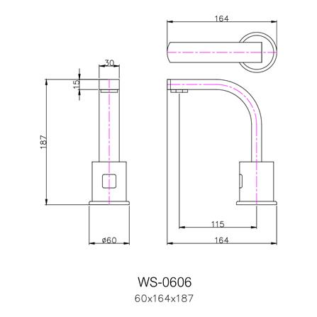 ก๊อกซิงค์อัตโนมัติเดี่ยวเคาเตอร์ WS-0606_1