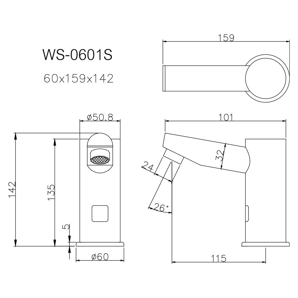 ก๊อกอ่างล้างหน้าอัตโนมัติ WS WS-0601S