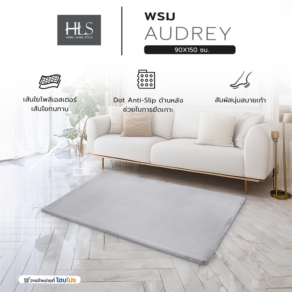 พรม HOME LIVING STYLE AUDREY 90X150 ซม. สีเทา