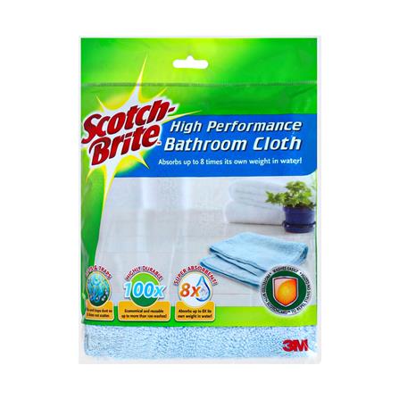 ผ้าไมโครไฟเบอร์เก็บฝุ่นสำหรับห้องน้ำ SCOTCH-BRITE 30x32cm สีฟ้า_0