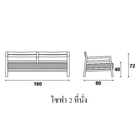 ชุดสนามไม้สัก 4 ที่นั่ง SPRING LATANA สีเทา_8