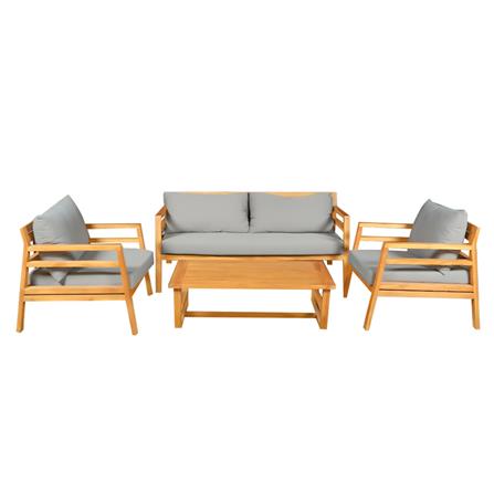 ชุดสนามไม้สัก 4 ที่นั่ง SPRING LATANA สีเทา_1